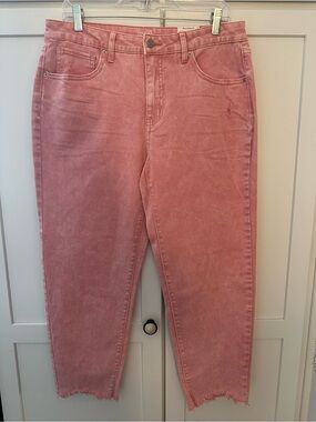 Time and Tru Rose Pink High-Rise Straight Jeans